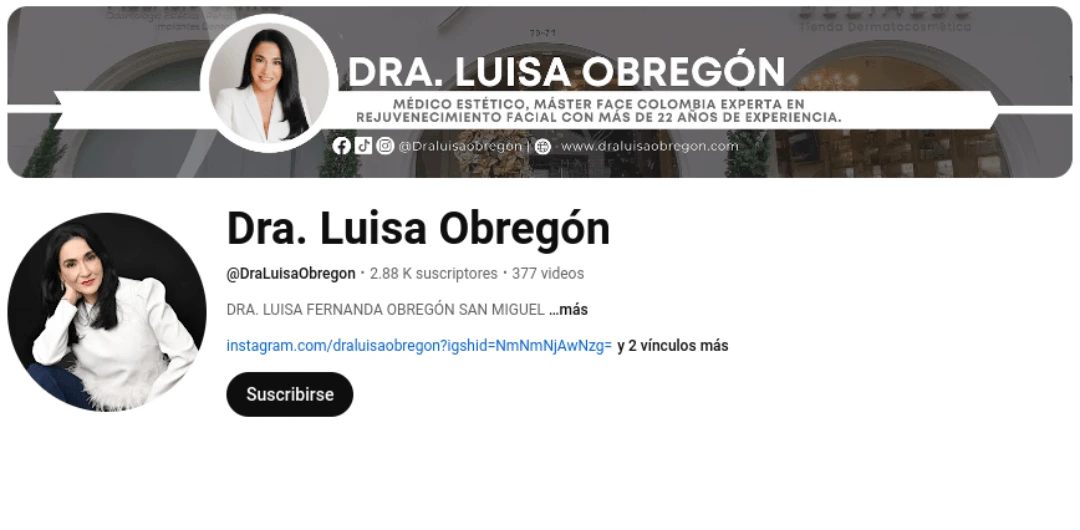 YouTube Dra. Luisa Obregón